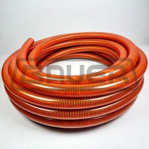 MANGUERA DE PVC TRANSP. C/ESPIRAL NARANJA SUCCION DE AGUA PESADA
