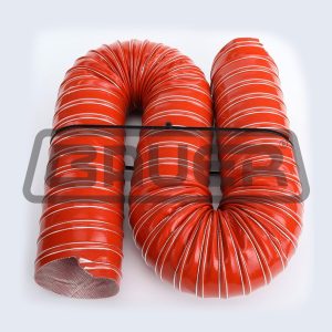 MANGUERA DE FIBRA DE VIDRIO CON CUBIERTA DE SILICONA/ESPIRAL DE ACERO