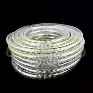 MANGUERA PVC TRANSPARENTE ALIMENTARIA SUCCIÓN CON ESPIRAL ACERO